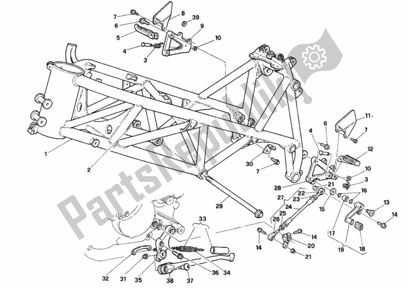 Tutte le parti per il Telaio del Ducati Superbike 916 Senna 1995